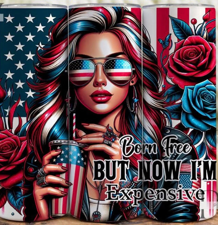 20oz Stainless Steel Tumbler American Flag Design