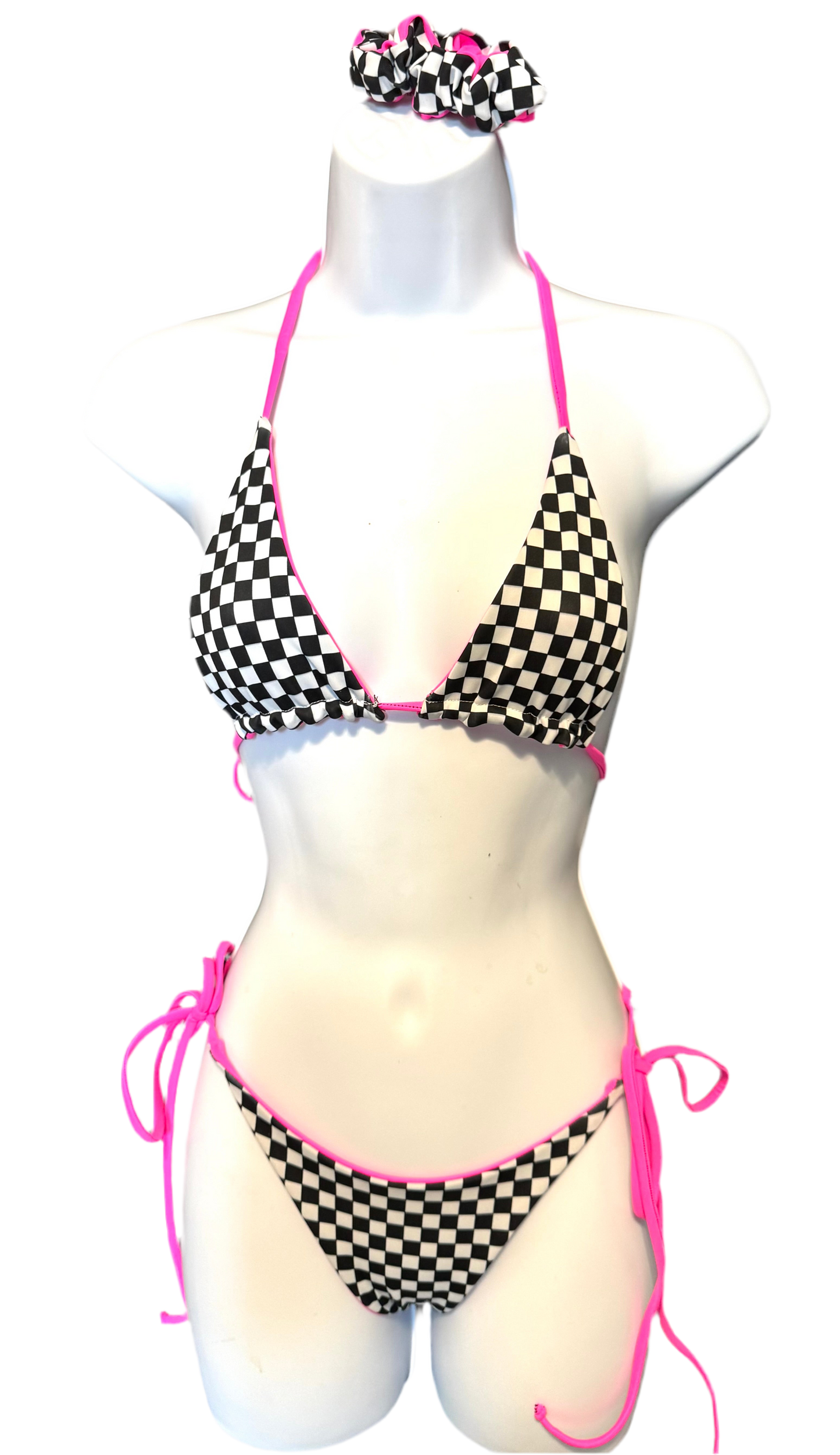 Checker Flag Reversible Bikini