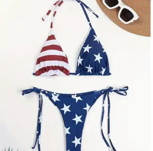 American Flag Thong Bikini